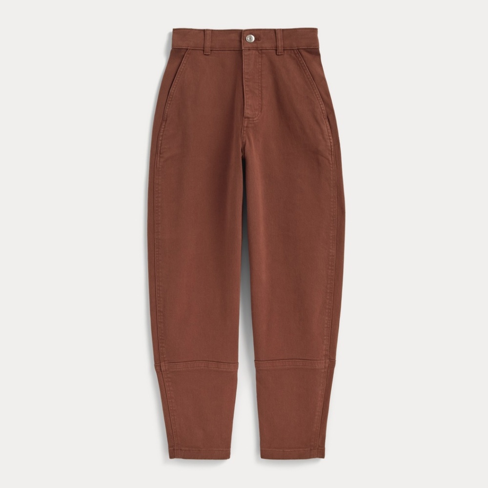 Everlane The Utility Barrel Pants Cotton Stretch Brown Size 2